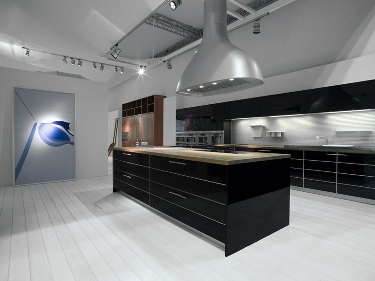 black lacquered kitchen SCHIFFINI