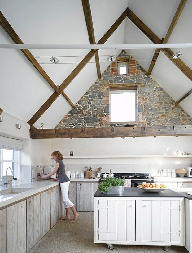 beautiful kitchen where rustic gets married to modern