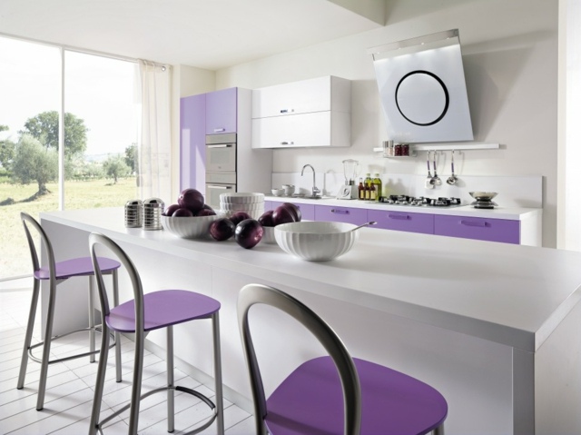 purple furniture kitchen