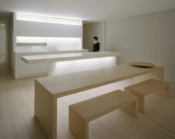 Japanese wood minimalist kitchen