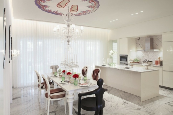 elegant white modern kitchen