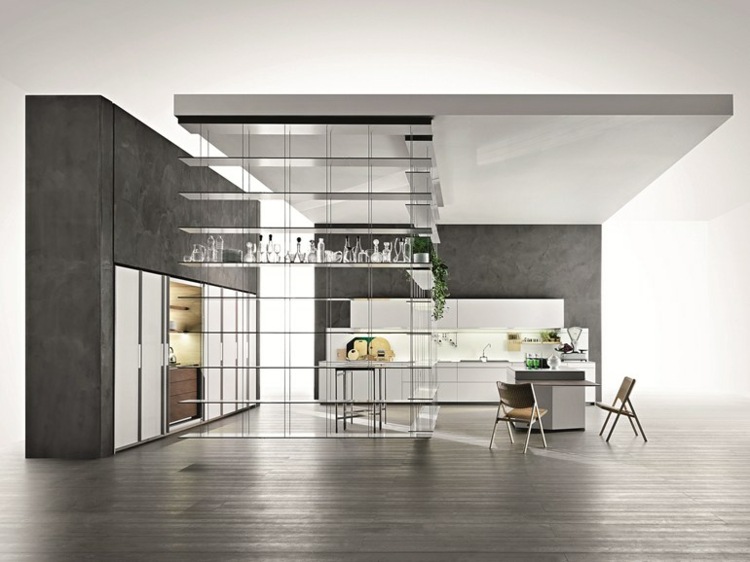 modern kitchen white gray DADA