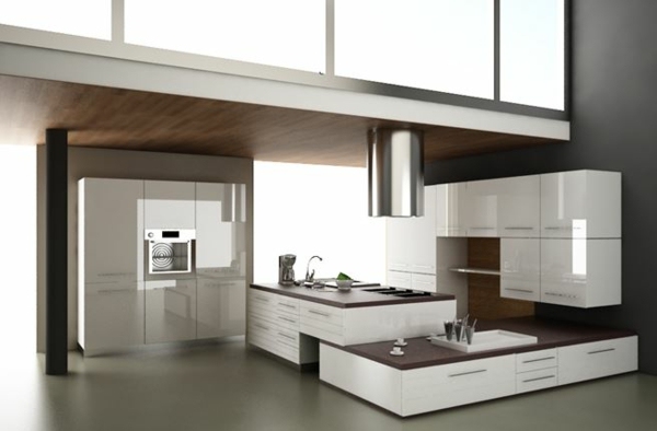 modern kitchen white lacquer furnishings modern kitchen and design in brown