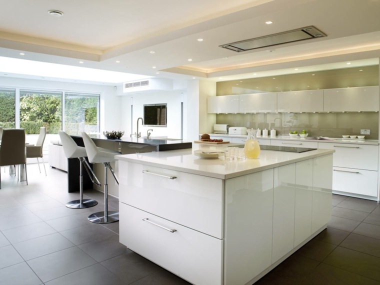 modern white kitchen bar