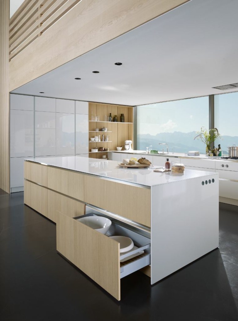 modern kitchen white light wood