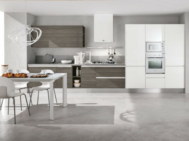 modern kitchen white wood