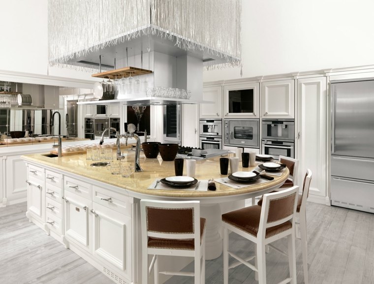 modern kitchen white deco wood