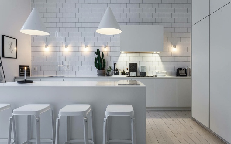 white modern kitchen decoration idea