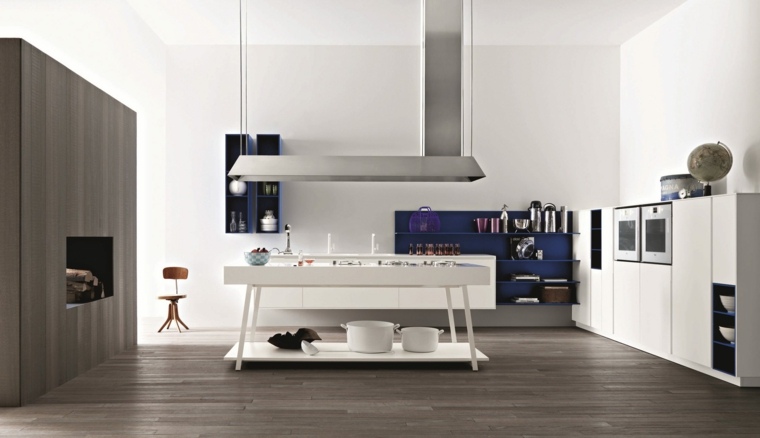 modern kitchen white island design