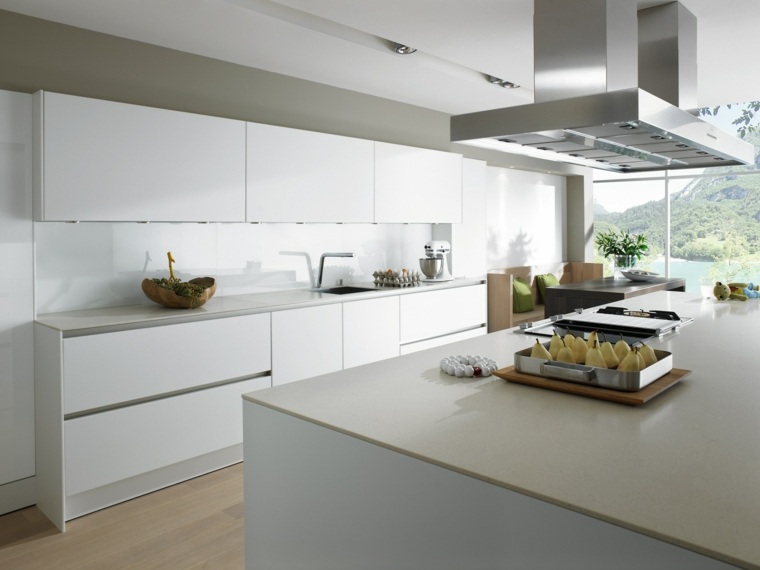 minimalist white modern kitchen