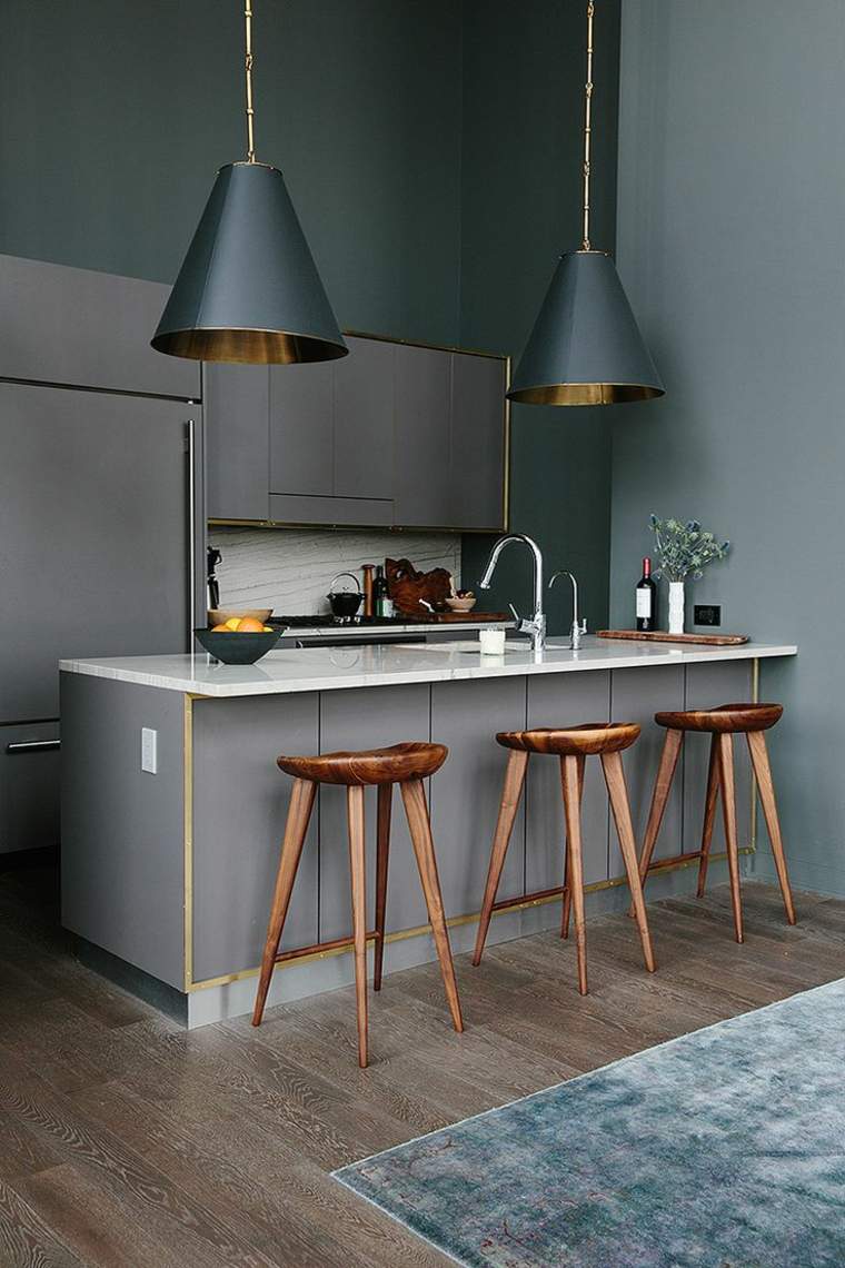 moderni kuhinjski sivi les