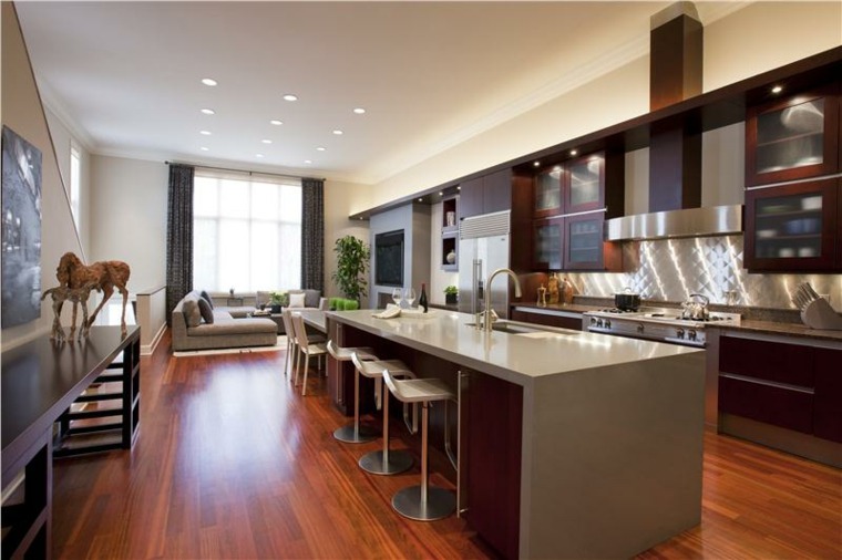 contemporary kitchen central island