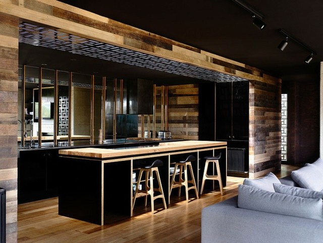 modern kitchen black design