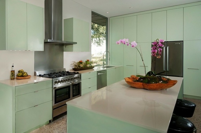 modern green design kitchen