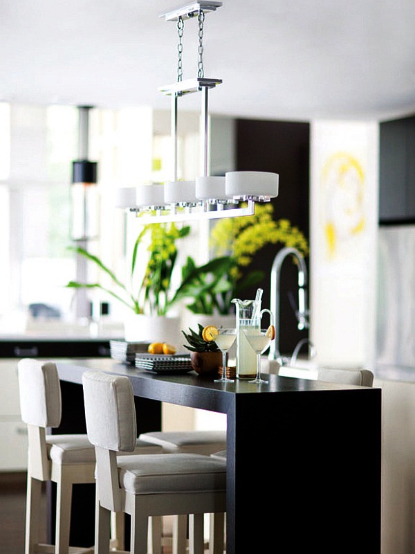 modern kitchen central island lighting