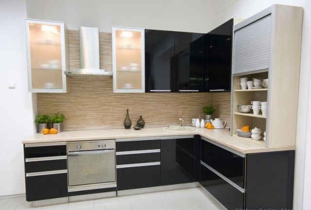 modern kitchen-idea-original-black-white-wardrobes