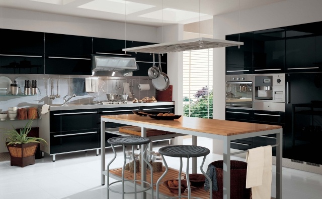 modern kitchen idea-original-black-white-table-stool-bar