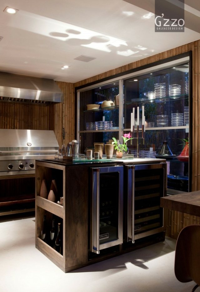 modern kitchen central island cabinets glass