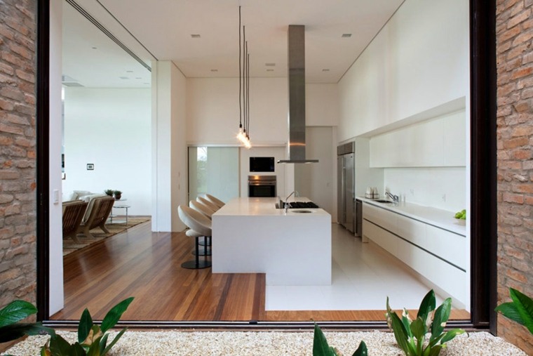 image modern kitchen white island