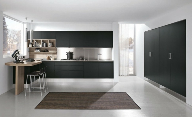 black modern kitchen