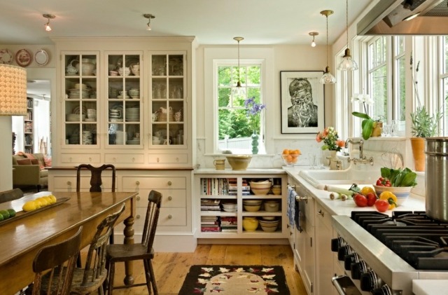 modern kitchen rustic white wood