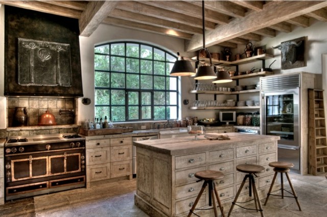 rustic modern kitchen wood