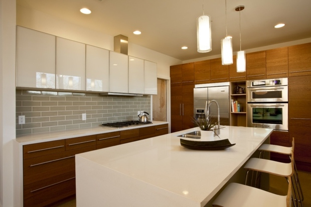 modern kitchen white painted surfaces