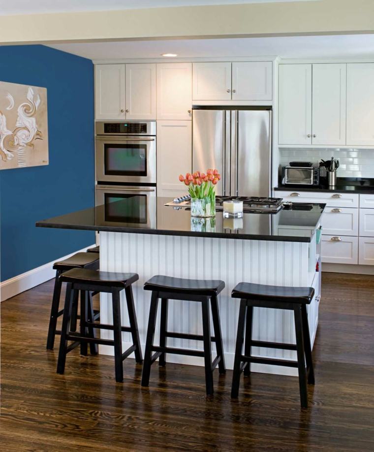 blue walls kitchen paint