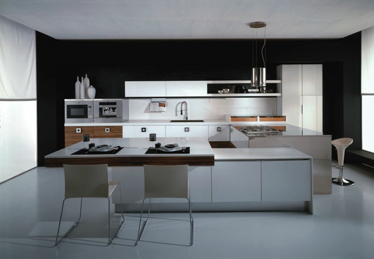 black and white kitchen decoration