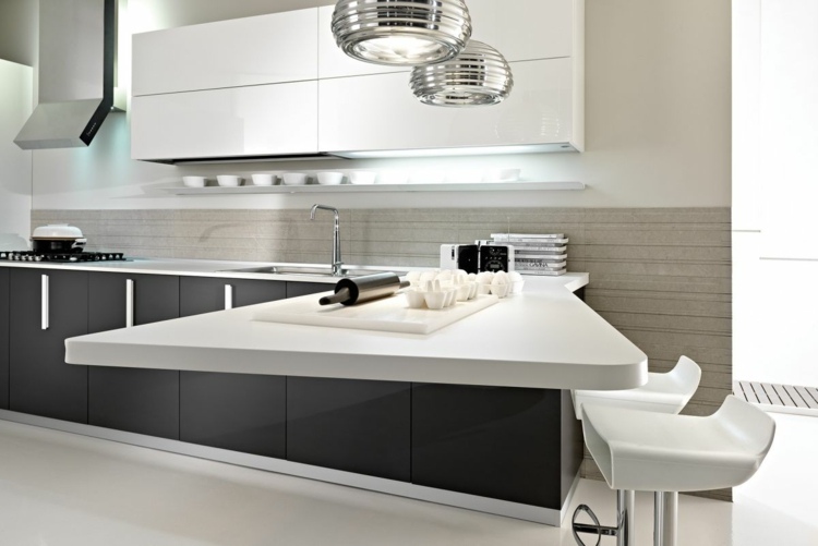 black and white kitchen idee deco