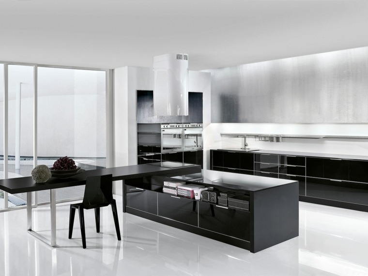 kitchen minimalist modern design island chair idea