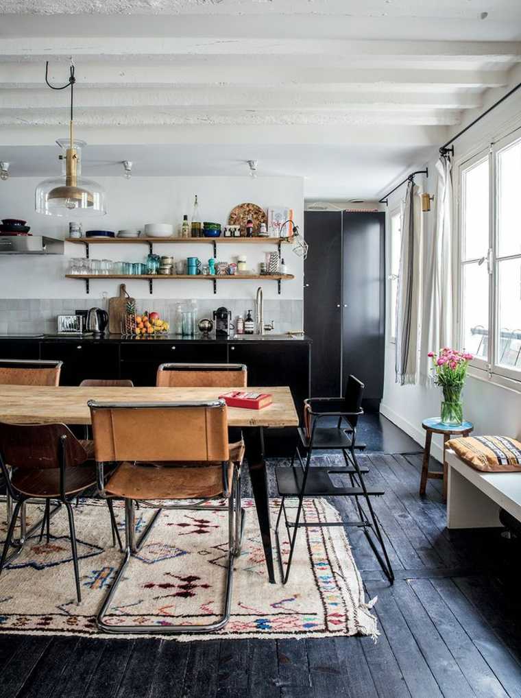 deco idea black kitchen eclectic style