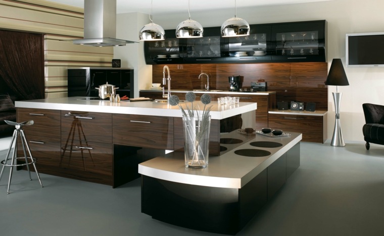 kitchen lacquered wood decoration black