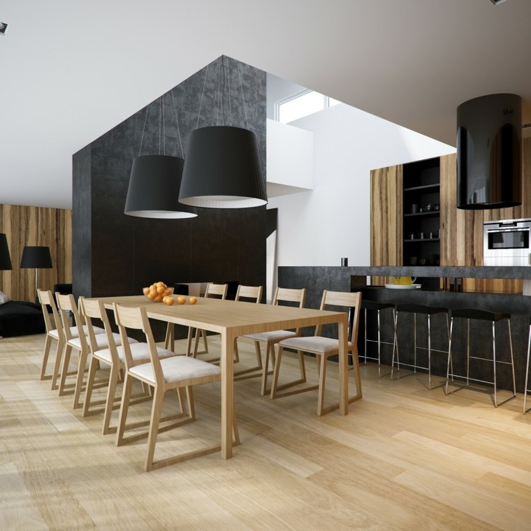 Scandinavian kitchen black white