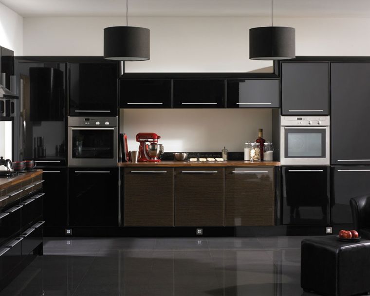 black kitchen mural decoration modern credences