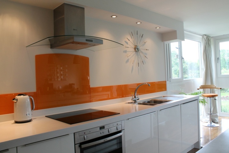 orange kitchen white design