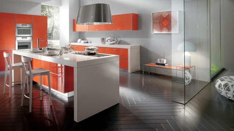 orange kitchen decoration