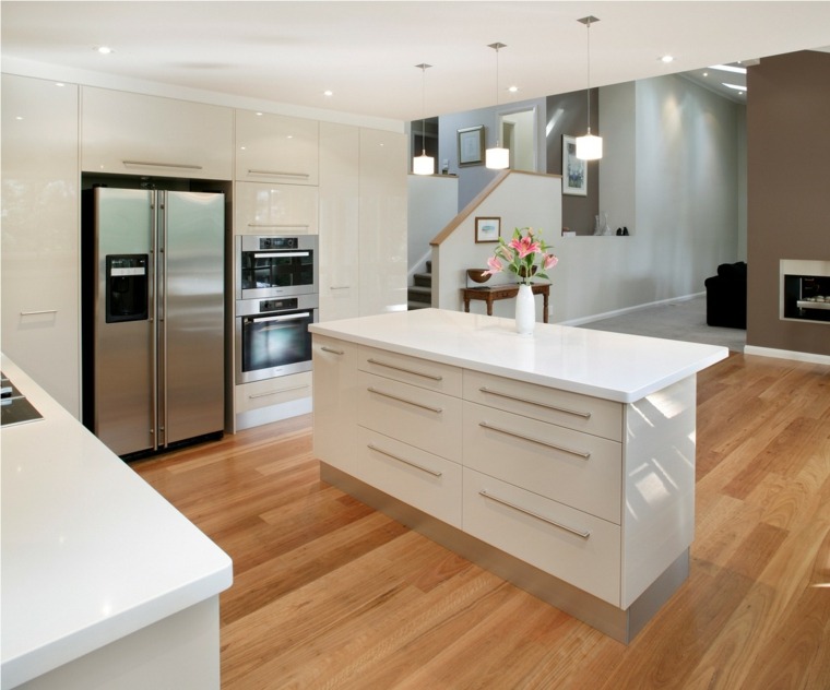 open modern kitchen white