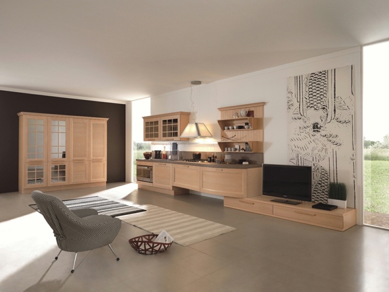 modern kitchen italian design living room
