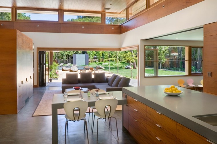 open kitchen on practical living room