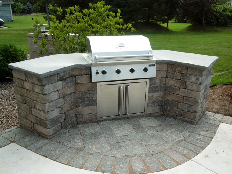 outdoor kitchen design idea layout work plan stone