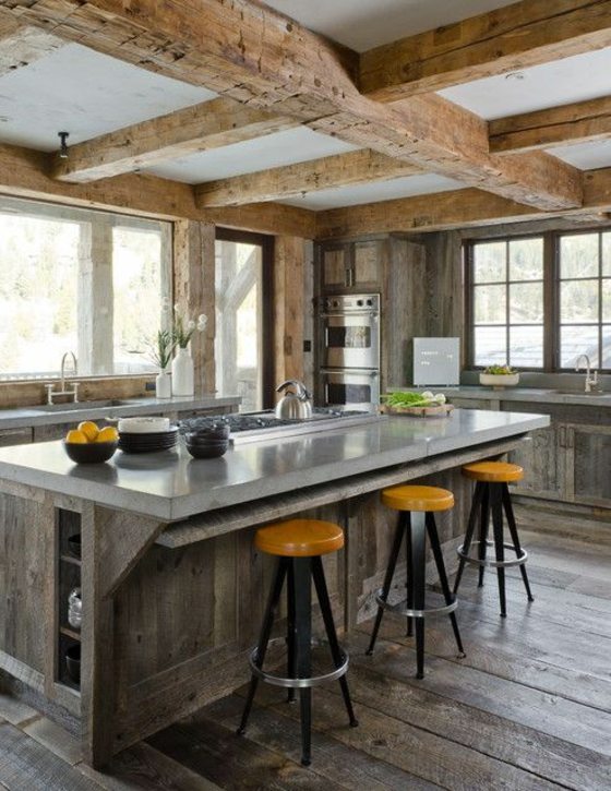 kitchen exposed beams work stool bar stool traditional rustic