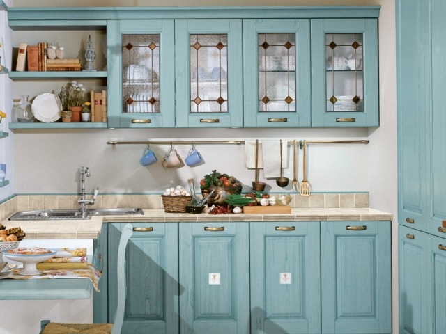dapur retro biru