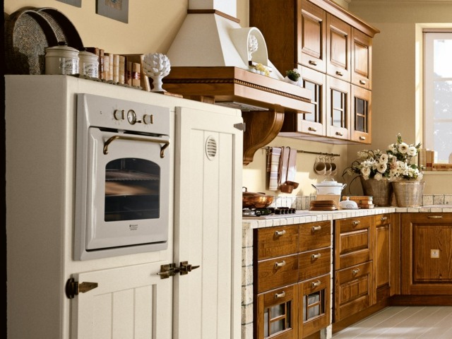 traditional wood retro kitchen