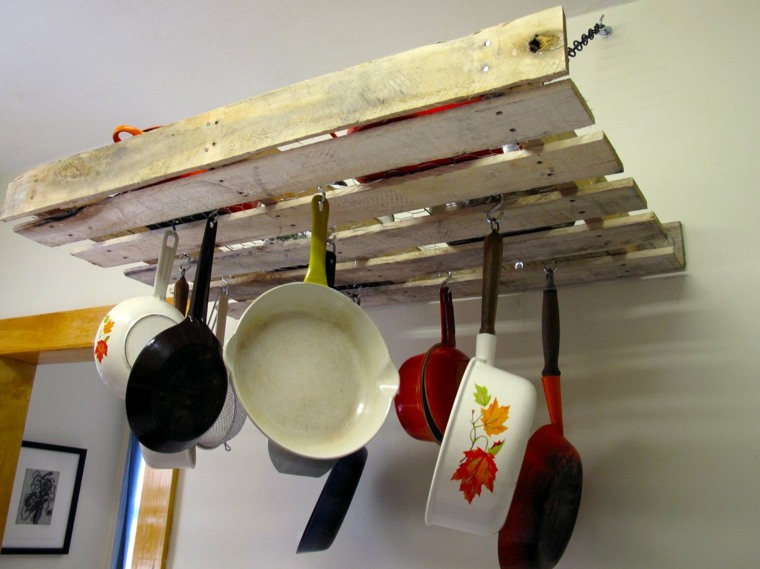 pallet wood storage kitchen idea practical recycle