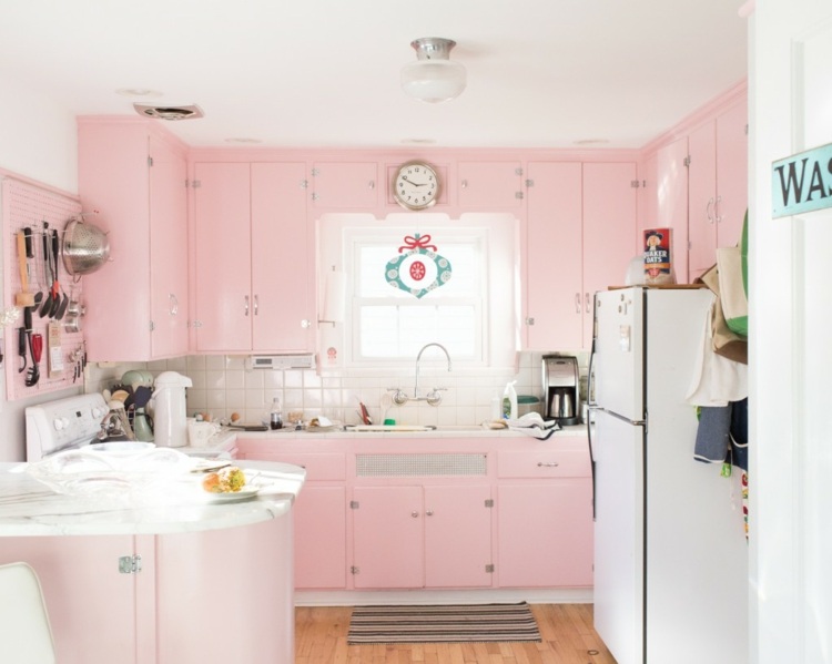 retro rose kitchen