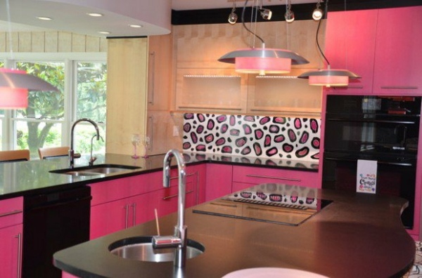 pink kitchen furniture