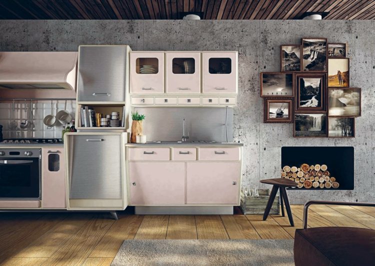 kitchen pale pink deco