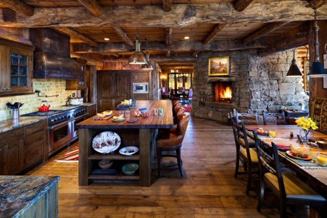 rustic kitchen wood deco