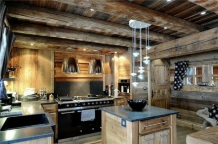 rustic kitchen chalet mount